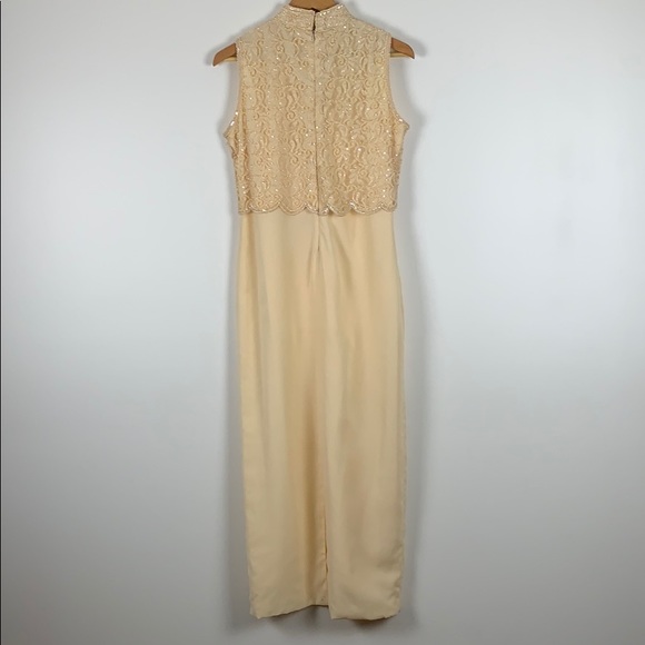 Brilliante Vanilla Evening Gown With Ornate Beads - Picture 7 of 8